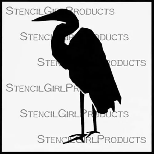 Stencil Girl - 6inx6in - Heron