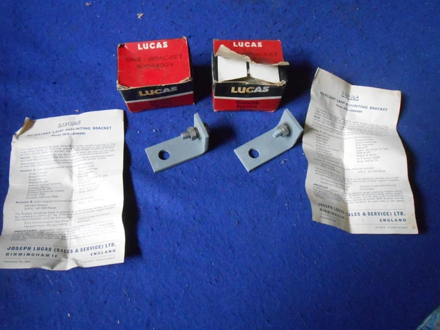 NOS Lucas Fog/Driving Lamp Brackets Jaguar Rover Triumph Spridget MG 60084009