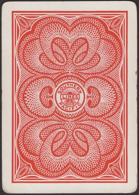 Playing Cards Single Card Old Antique Wide SOUTHERN PACIFIC LINES Railroad Train