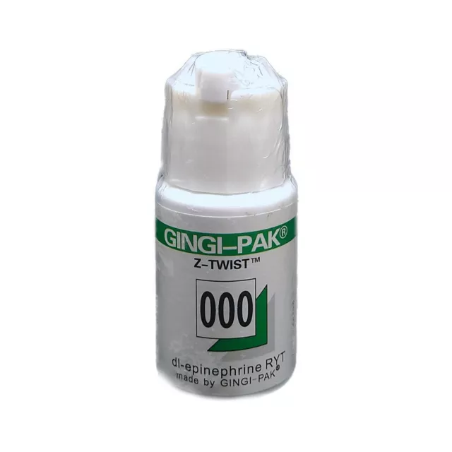 Gingi-Pak® Z-Twist™ Medicated Retraction Cord – Epinephrine HCl, 108" All Sizes