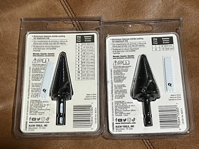Klein Tools QRST11 & QRST14-Quick-Release Step Drill Bit-New 2