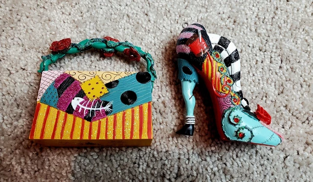Nightmare Before Christmas Artist Ornaments Shoe Purse Disney park Exclusive