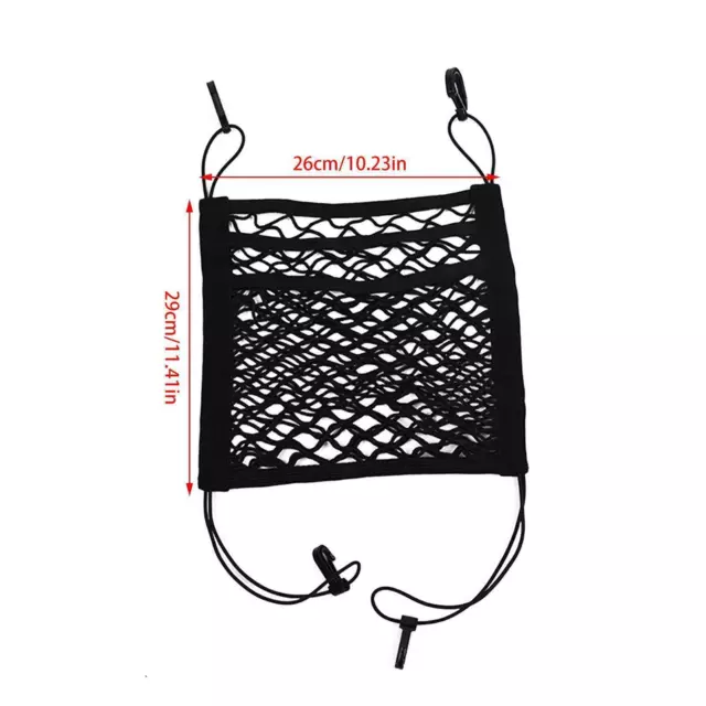 3 Layer Car Seat Mesh Organiser Elastic Hanging Bag U7 Holders Net Storage Z5Y0 3