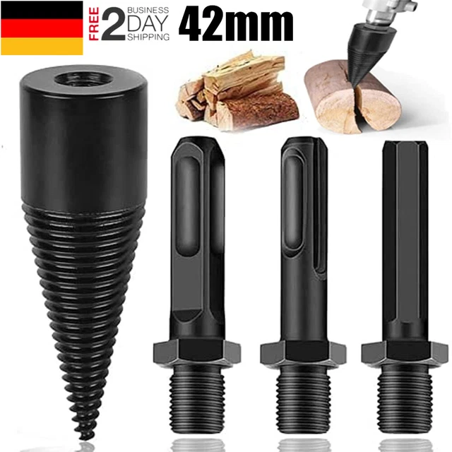 Holzspalter Kegelspalter Bohrer Drillkegel Spaltbohrer Für Bohrmaschine 4er set