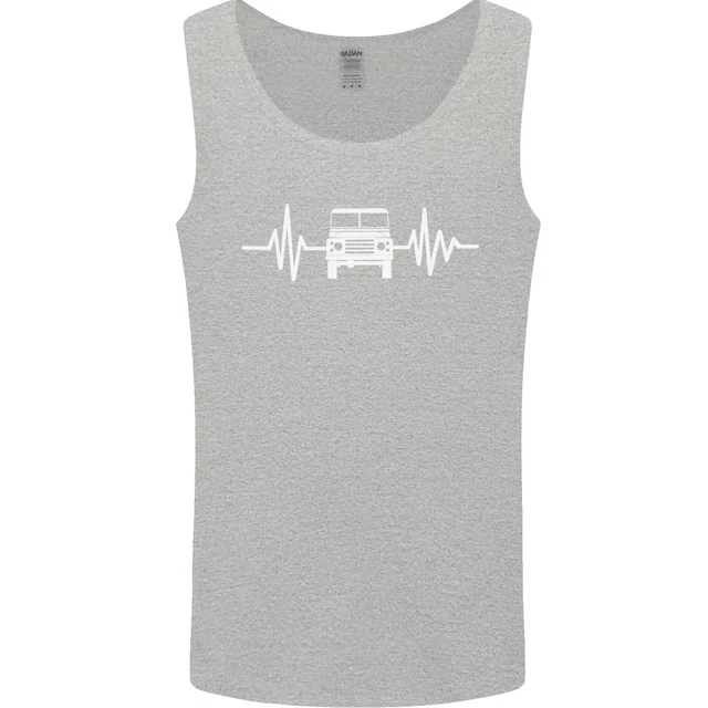4X4 Heart Beat Pulse Off Road Roading Mens Vest Tank Top 2