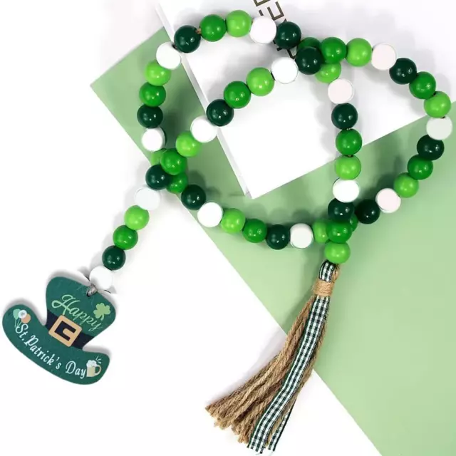 St Patricks Day Wooden Beads Decoration Pendant S8S7 J8A6 H7A1