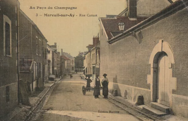 CPA 51 MAREUIL sur AY Rue Carnot  Au Pays de Champagne