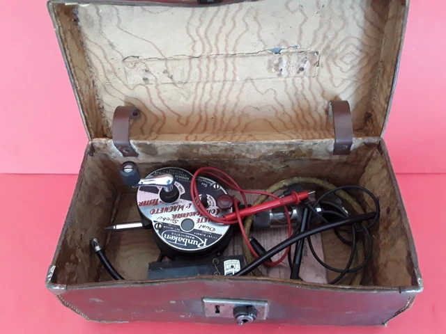 Custodia Condensatore Bobina Accensione Auto D'epoca Runbaken Con Libro Chiave Garage Classico