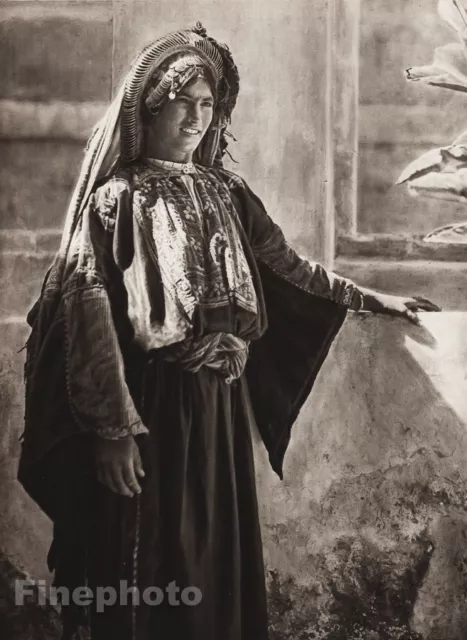 1925 Vintage RAMALLAH Girl ISRAEL Palestine Religion Photo ~ LEHNERT & LANDROCK