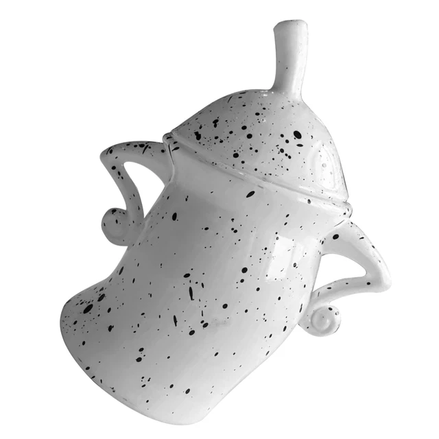 Desktop Mug Ornament Easy To Store Drop-Resistant Sturdy(White) ND2