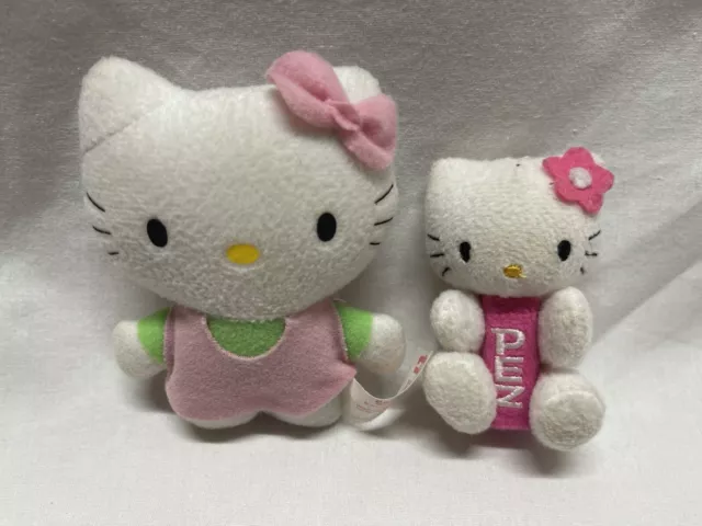 HELLO KITTY Plush PEZ dispenser key chain pink 4” Hello Kitty Sanrio Lot