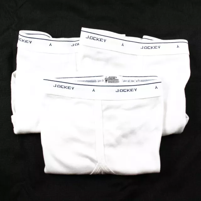JOCKEY MENS CLASSIC Briefs Y Fly Lot of 3 Pairs White Cotton Underwear NWOT  $20.90 - PicClick