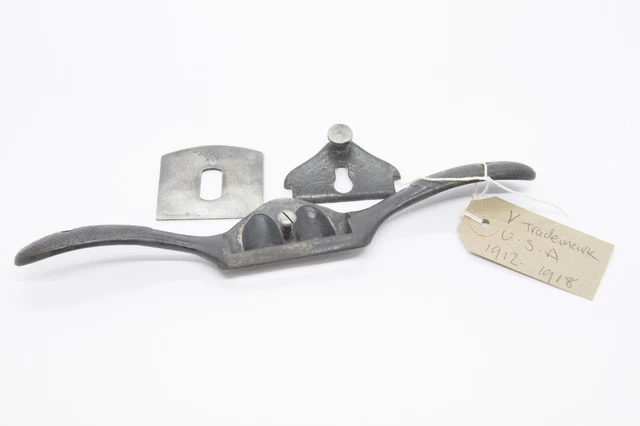 Stanley No51 flat sole spokeshave V logo USA made circa 1912-1918 5