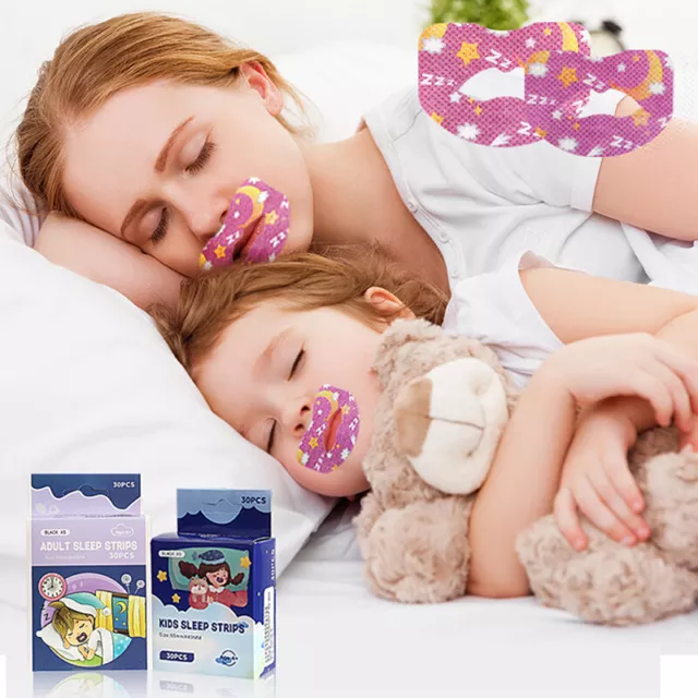 30Pcs Anti-Snoring Stickers For Adult Children Night Sleep Breathing CorrectiDC