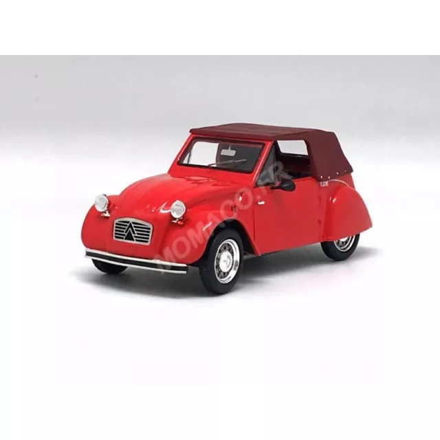 Voiture Miniature Citroen 2Cv Sarhy Cabriolet Ferme Rouge  - Franstyle - 1/43