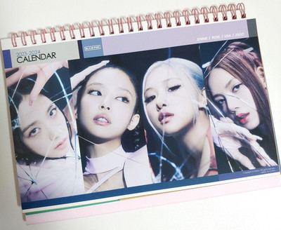 BLACKPINK PHOTO DESK Calendar 2023 2024 Calender Pink + Sticker KPOP