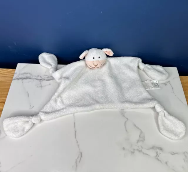 Jojo Maman Bebe Sheep Lamb White Comforter Soother Blankie Blanket Soft Toy