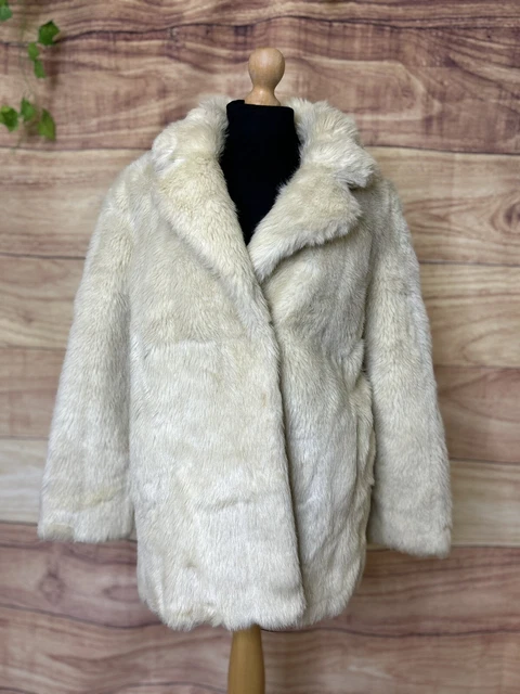 VINTAGE MARNO MINK Faux Fur Swing Coat Black Medium Lined 70s Glenn Models 24.99 PicClick UK