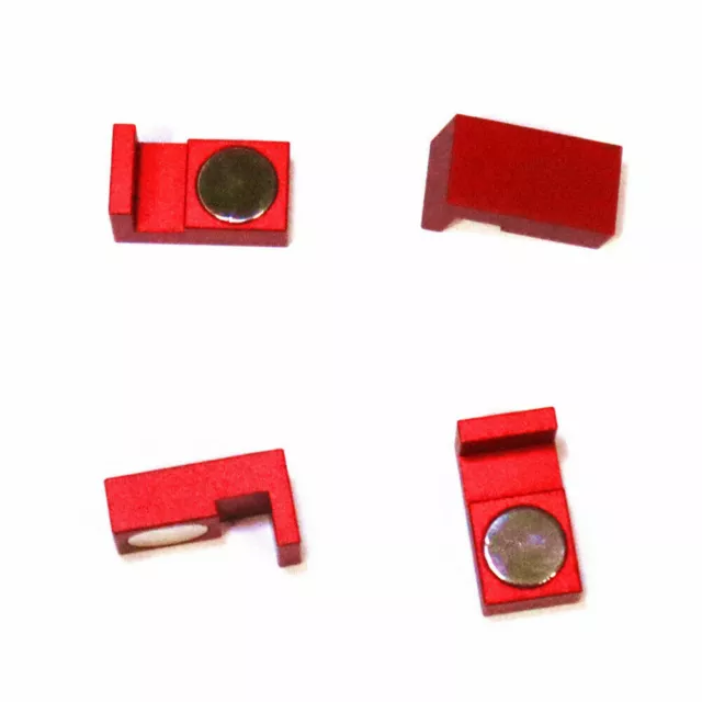 (Red) Magnetic Parallel Keepers HXH, Holders. Dual Magnets! Vise,CNC, Kurt