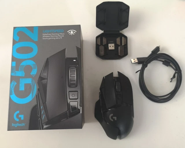 Logitech G502 LIGHTSPEED Wireless Gaming-Maus, HERO 25K DPI Sensor, USB, PC/Mac