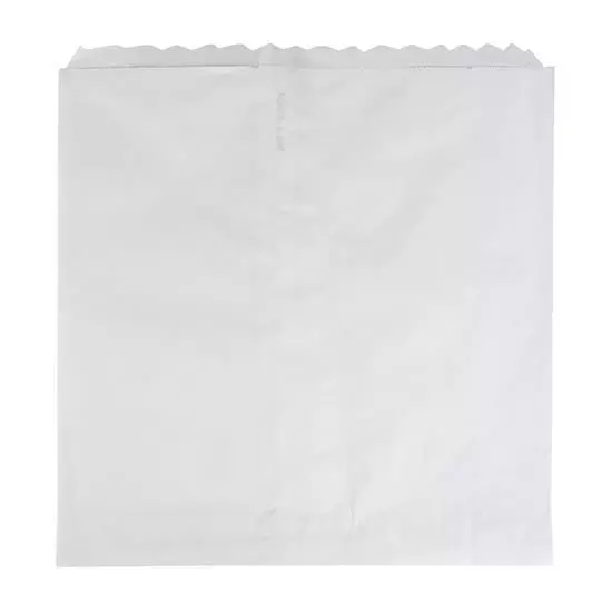 500x White Paper Bag 2W Wide 205x198mm Takeaway Bakery Fast Food Lolly Loot Bags
