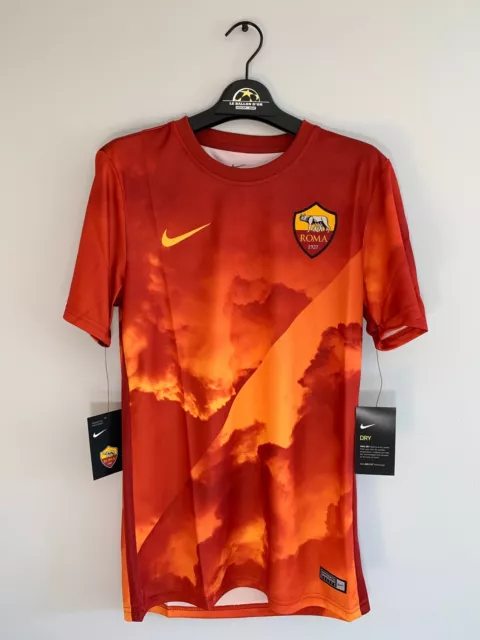 2019-20 Nike Dri Fit AS Roma Pre match jersey A07549-739 BNWT Shirt NEW S