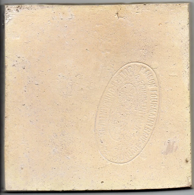 Set of 4 PAS CALAIS French original period Desvres antique tile 1890 field white 3