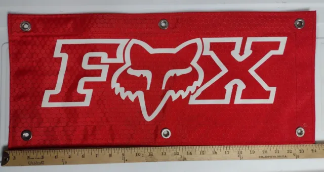 FOX Racing Banner 24"x10.5" Red Motocross Sign