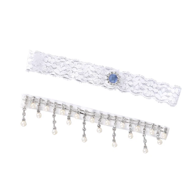 Cintura per calze fiori in pizzo per matrimonio con sposa diamante