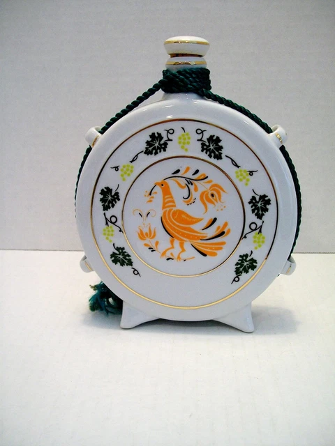 Vintage Hollohaza Hungarian Hand Painted Flask 3