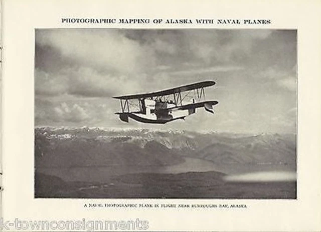 Burroughs Bay Alaska US Navy Mapping Plane 1920s Antique Military Photo Print