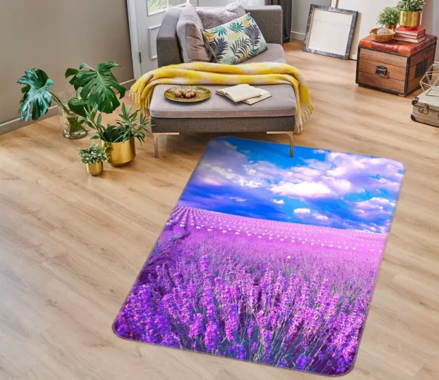 3D Lila Lavendelblüten NAM3027 Spiel Teppich Mat Elegant Foto Teppich Fay