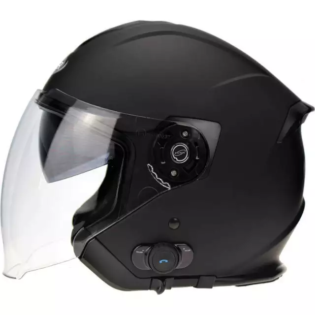 Viper RSV10 Blinc Bluetooth Open Face Motorrad Motorradhelm - mattschwarz 3