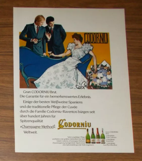 Seltene Werbung Gran CODORNIU Brut Garantie für bemerkenswertes Erlebnis #1 1983