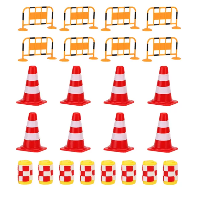 24pcs Miniature Route Signes Gâteau Du Trafic Fixées Éducation Trafic Signes