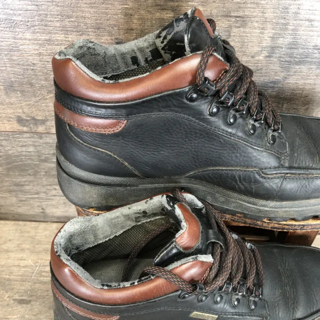 CLARKS GORE TEX Black Leather Boots Mens UK 9 US 10 EU 43 £19.99 ...