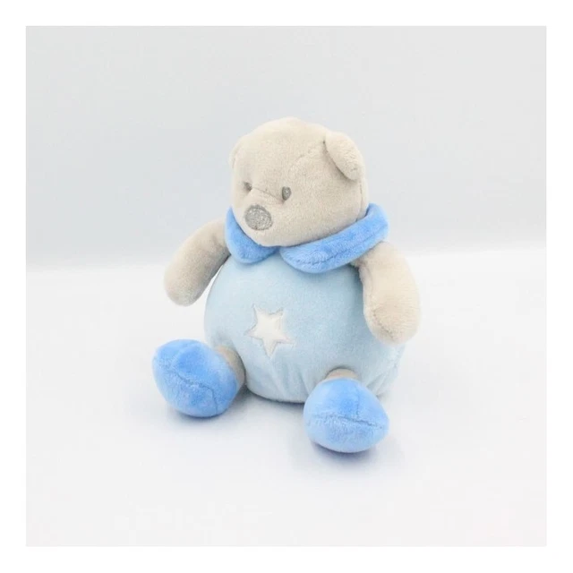 Doudou ours gris bleu étoile CMP - 22394