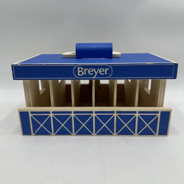 Breyer Farms Wooden Horse Stable Playset KIDS CHILD Blue Carrying Case Only