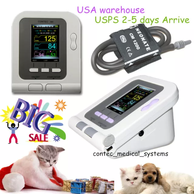 USA CONTEC08A-VET Digital Blood Pressure Monitor,Veterinary NIBP Meter+ Cuff,FDA