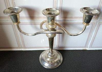 realizzato in alluminio dorato Candelabro dorato a cinque candele Whole House Worlds WHW alto 60 cm 