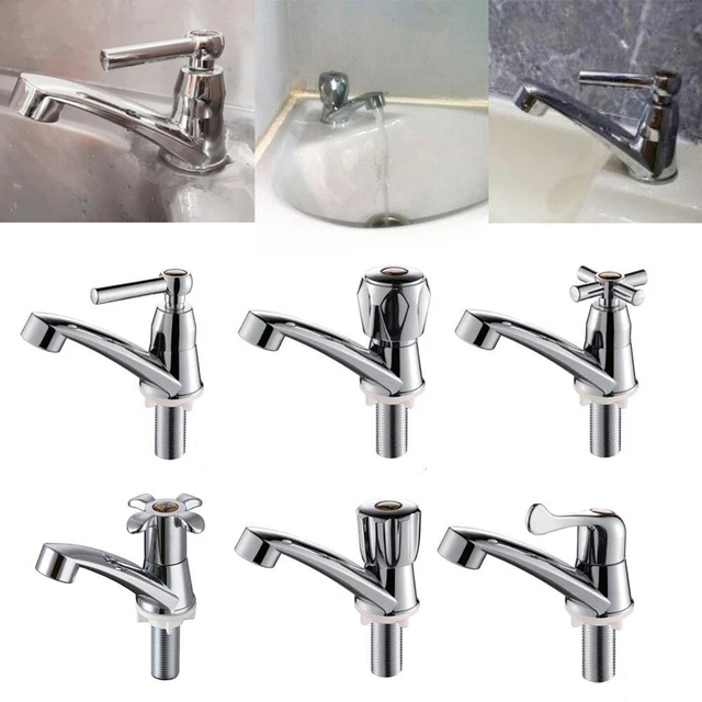Modern Bathroom Taps Basin Sink Mono Mixer Chrome Cloakroom Tap Single Hole