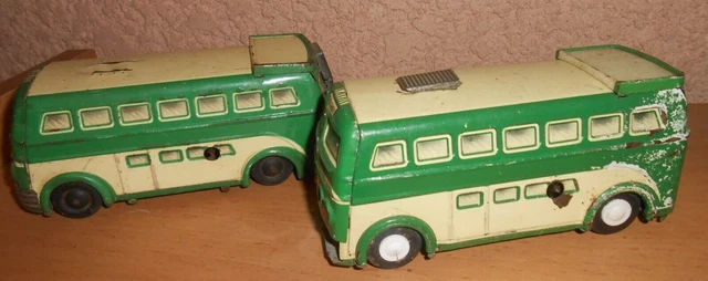 JOUSTRA TROLLEY-BUS BROADWAY 1955 TOLE Lg 14 cm MOTEUR ET SONNERIE OK