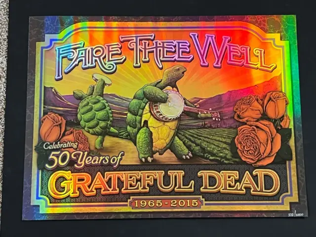 Fare Thee Well Grateful Dead 50 Years Original Concert Poster Psychedelic Colors 3