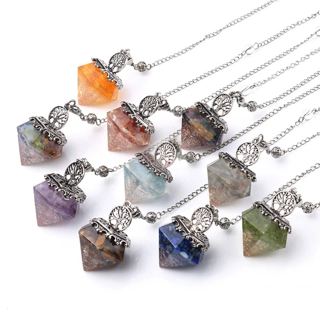 Healing Stone Tree of Life Chakra Reiki Pendulum Pendant Orgonite Orgone Chakra 2