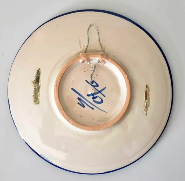 Plato de cerámica pintado a mano Santa María La Blanca, Toledo 16 cm 2