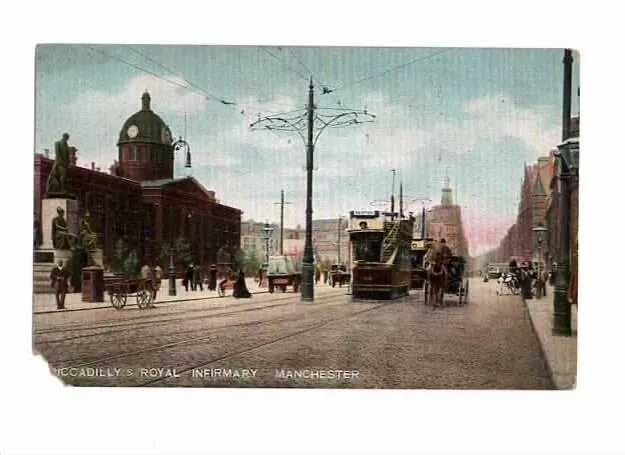 Piccadilly and Royal Infirmary, Manchester postcard