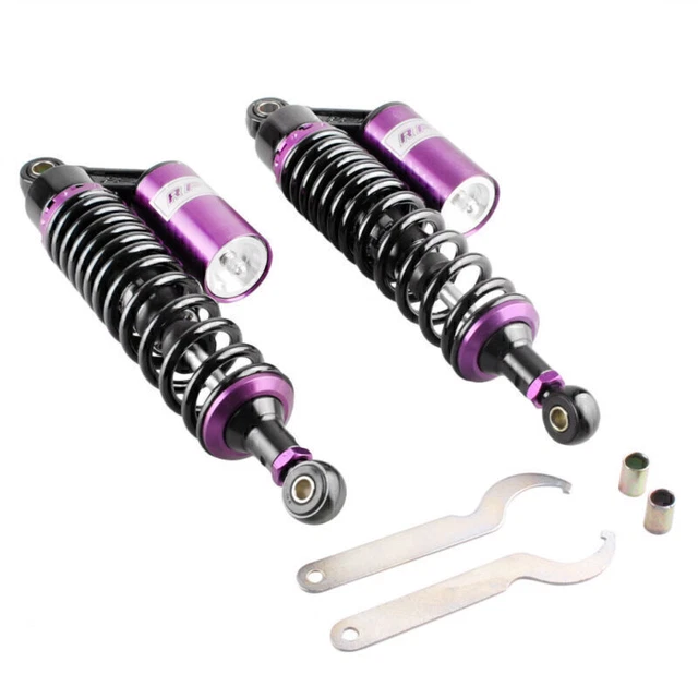 Pair 340mm Rear Air Shock Absorbers Spring Suspension For Honda CB750 CB250
