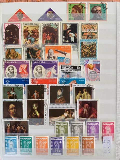 Sammlung 4_1 Briefmarken - Panama - gestempelt / einige postfrisch