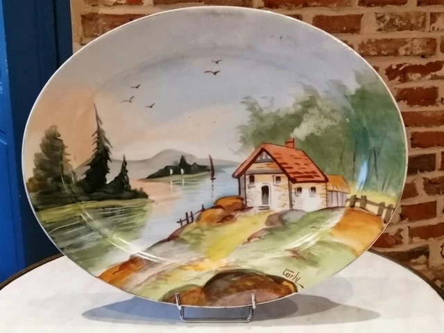 Plat Ovale Ancien Solafrance – Fauchon Dugelay Inès – Porcelaine – 40,5x29 Cm