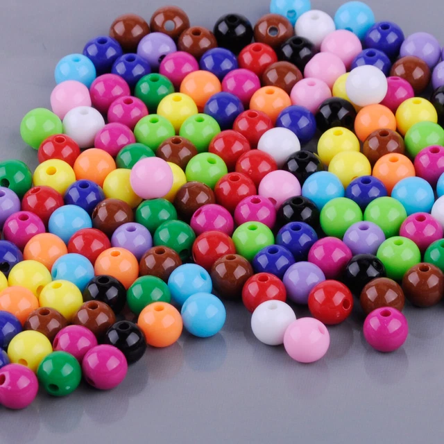 150x 8mm Round Mixed Color Loose Spacer Acrylic Beads Charms Jewelry Making lp